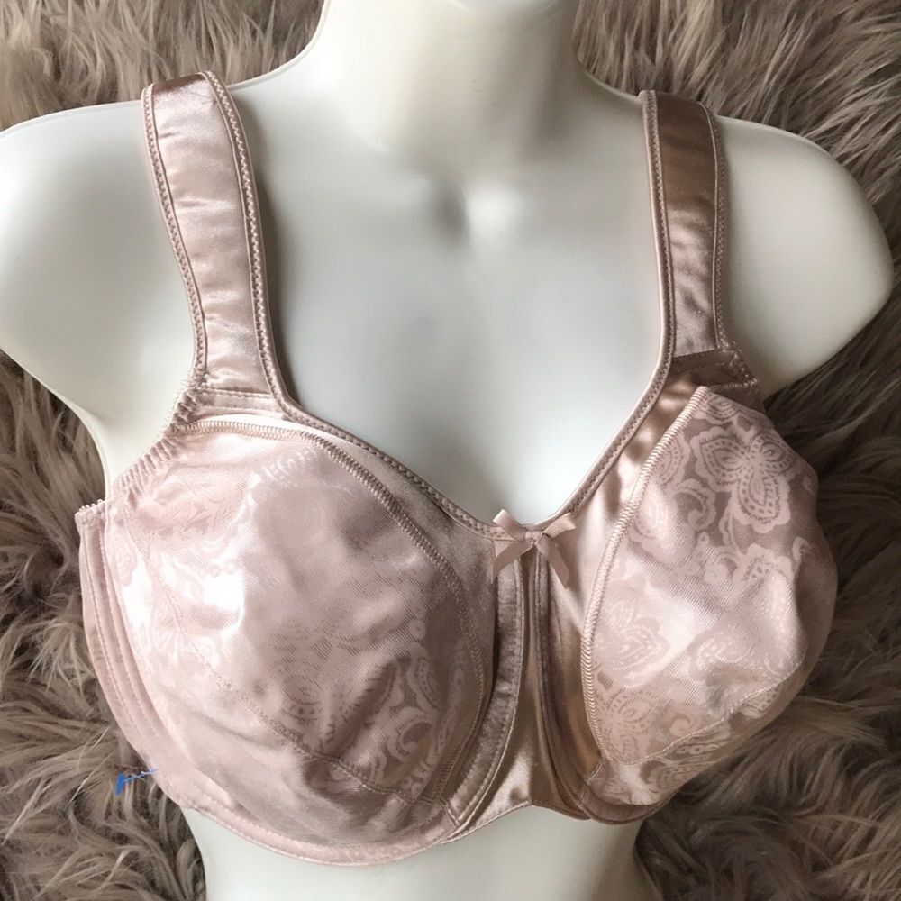 Bali Satin Tracings Underwire Minimizer bra nude